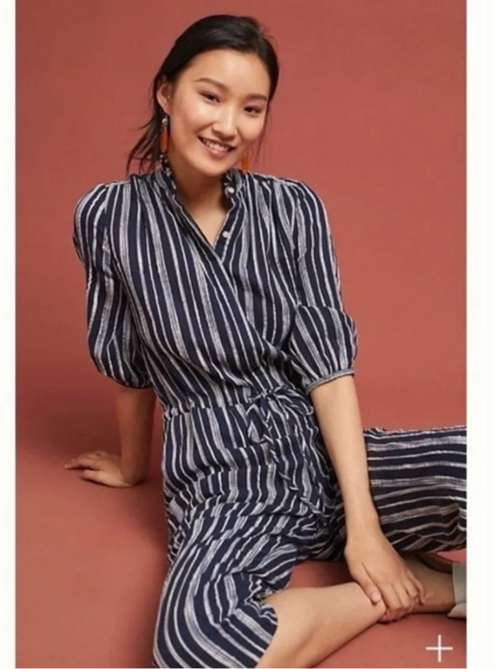Trovata Ingrid Jumpsuit Navy Stripe